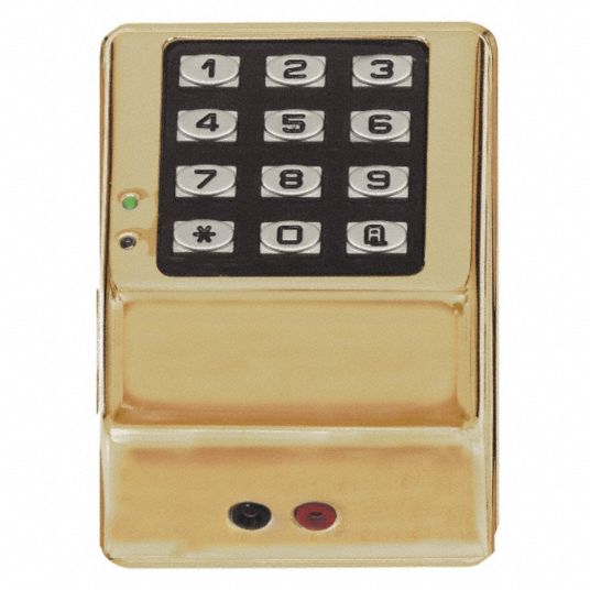TRILOGY Access Control Keypad, Polished Brass, Zinc Alloy Lock Material