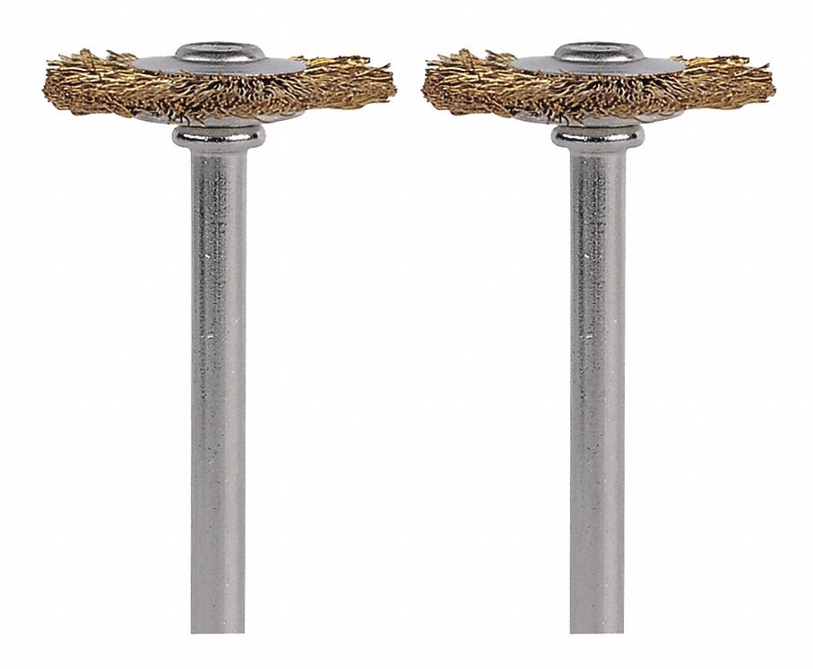 DREMEL Rotary Tool Brush 3/4 in Brush Dia, Wheel, Crimped, Mounted