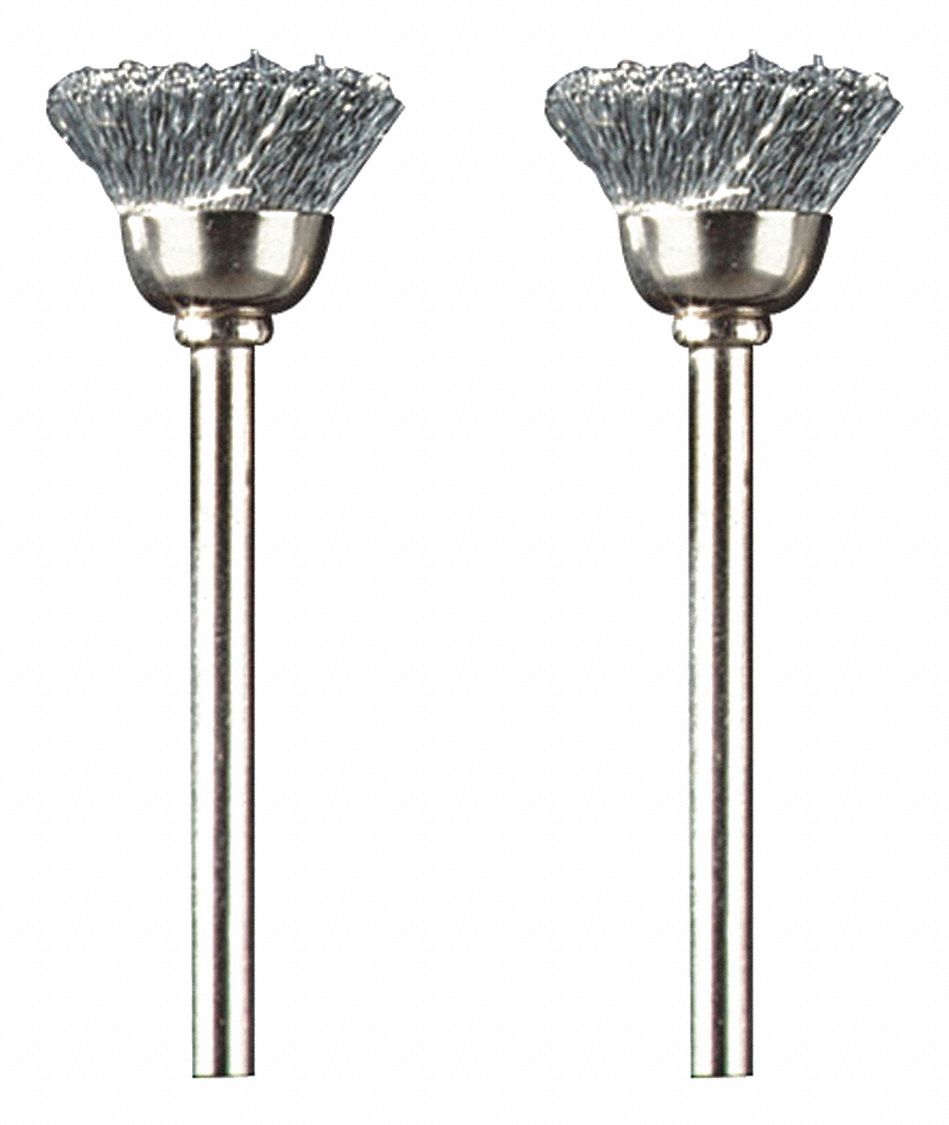 DREMEL Rotary Tool Brush 1/2 in Brush Dia, Cup, Straight, Mounted