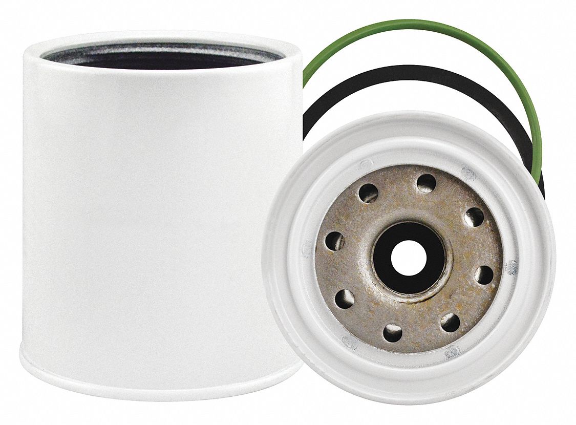 Fuel Filter: Spin-On, 3 13/16 in Outside Dia, 1"-14 Thread Size, Cellulose, Racor