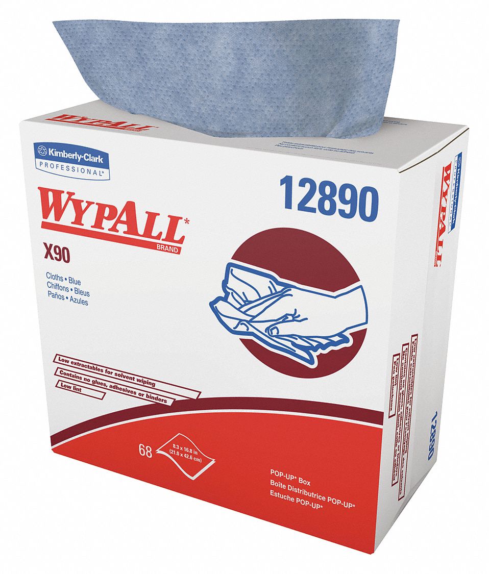 WYPALL Dry Wipe, WYPALL(R) X90, 8 1/4 in x 16 3/4 in, Number of Sheets