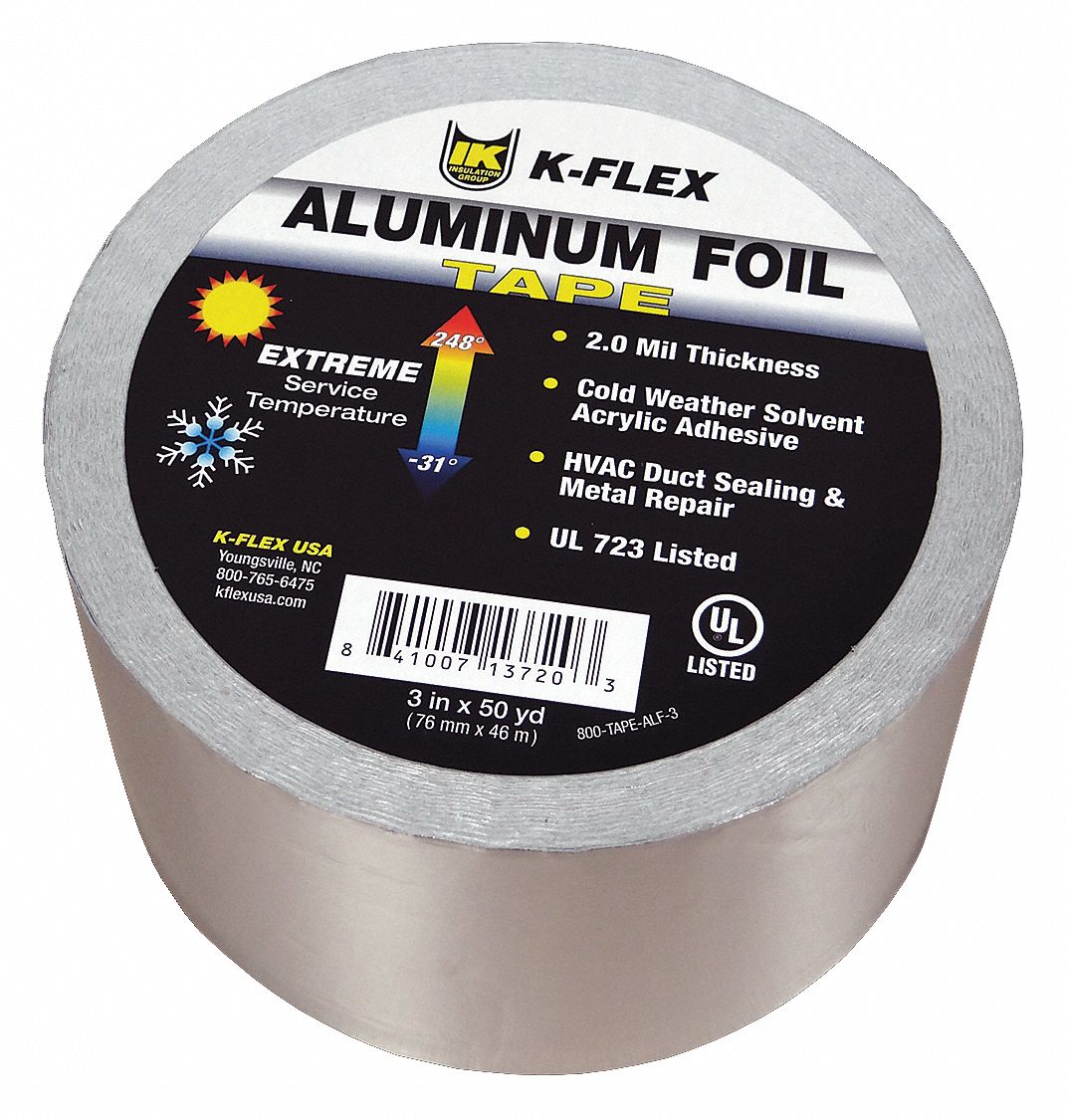 4 Rolls Aluminum Foil Tape 2" x 150' With Liner Free Shipping Malleable Foil 