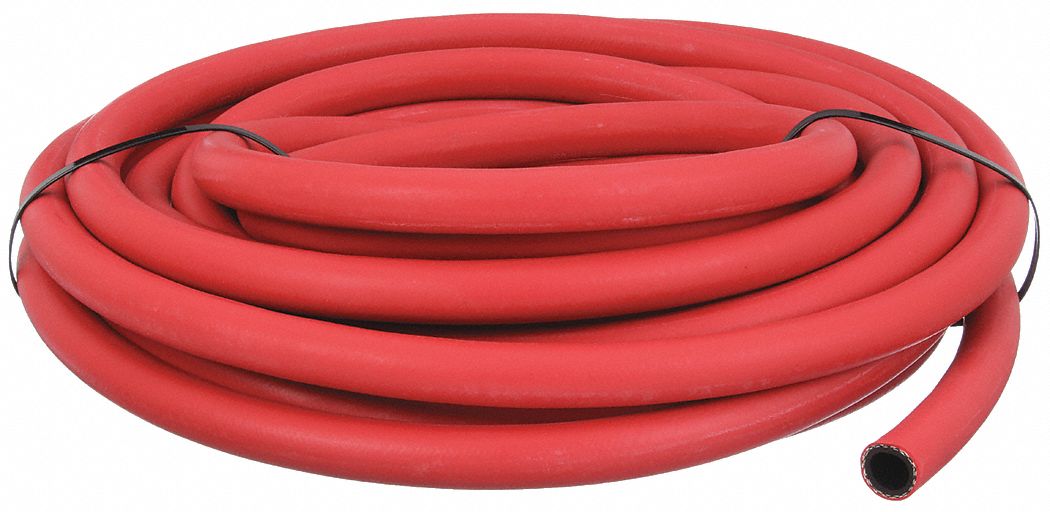 PUSH-ON HOSE, ¾ IN INSIDE DIAMETER, RED, 300 PSI MAX. WORKING PRESSURE AT 70 ° F, 50 FT L