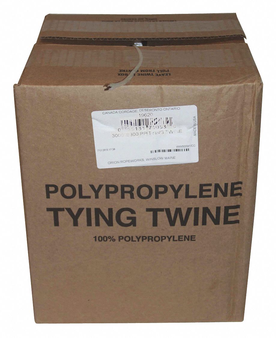 White 9,000 ft-Each Polypropylene Twine Tying and Bundling Rope 1/16 in Dia