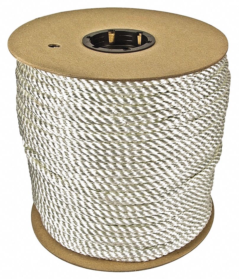 APPROVED VENDOR ROPE,200FT,WHT,630LB.,NYLON - Ropes - WWG45AV49