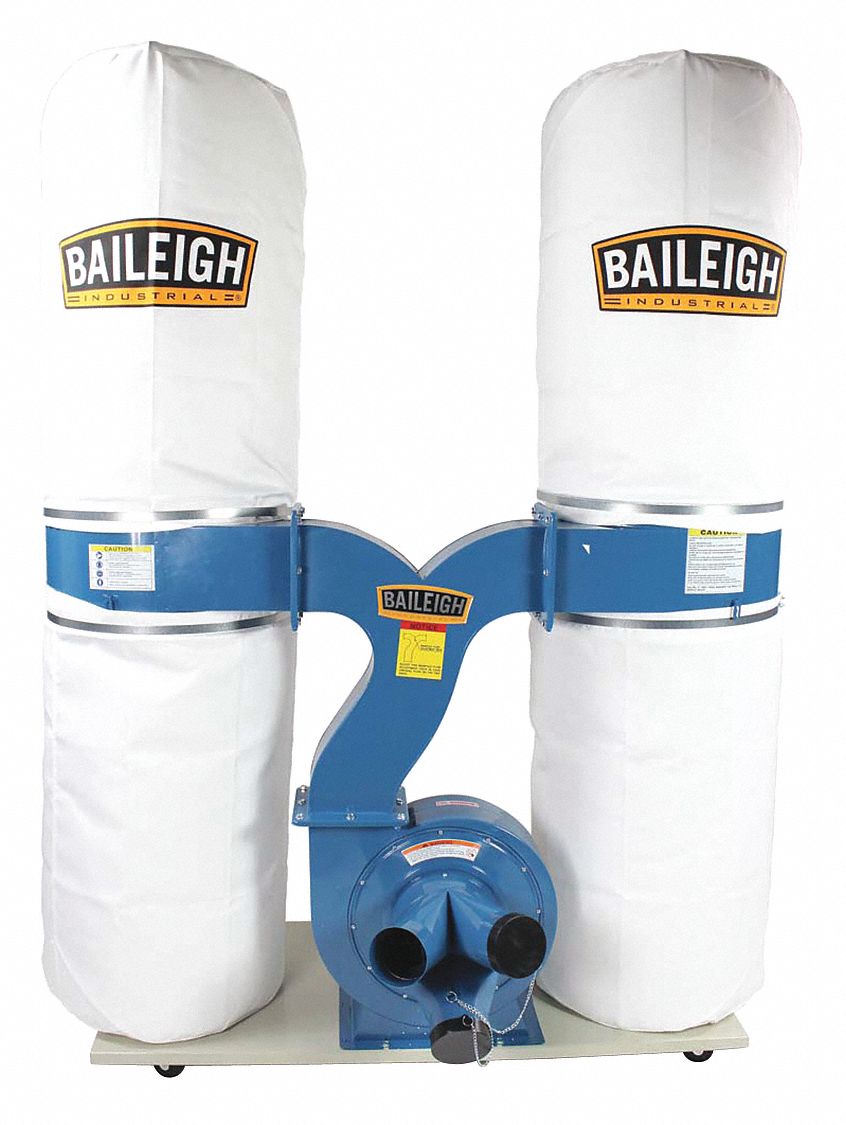 BAILEIGH INDUSTRIAL, SingleStage, 220V AC, Wood Dust Collector