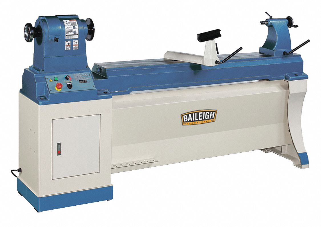 BAILEIGH INDUSTRIAL, Wood Turning, 20 in x 60 in, Lathe 45AW30WL2060VS Grainger