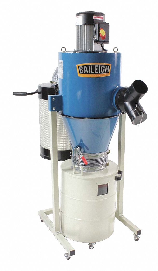BAILEIGH INDUSTRIAL, Canister, 600 cfm Max. Flow (CFM), Dust Collector