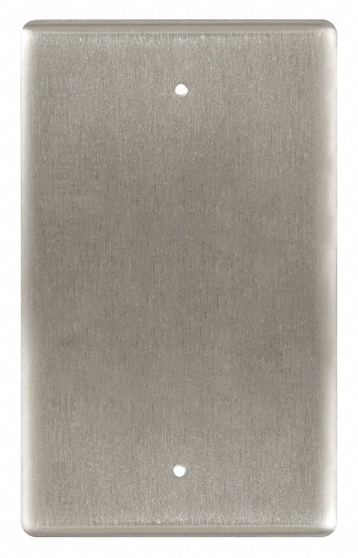 Exit Push Button: 4 1/2 in Ht, 5/8 in Dp, 2 3/4 in Wd, ADA Compliant, Aluminum/Stainless Steel