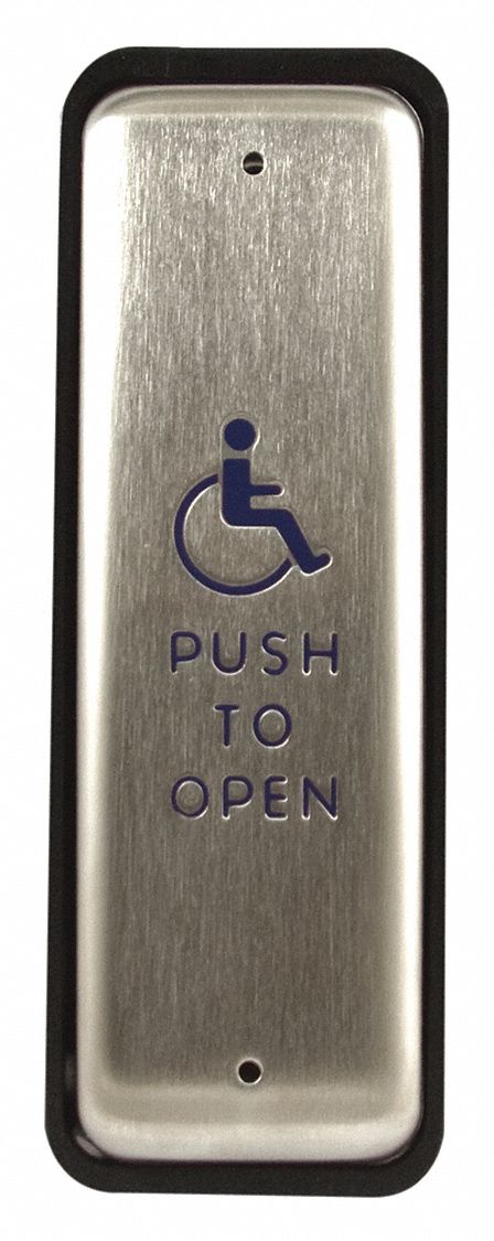 EXIT PUSH BUTTON,ALUMNUM,STAINLESS STEEL