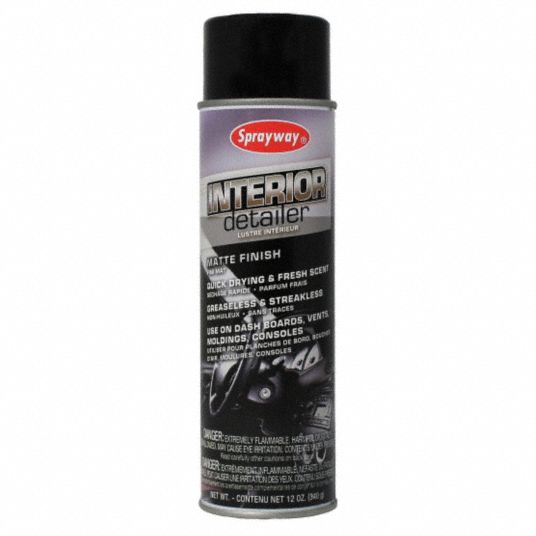 SPRAYWAY, 20 oz Container Size, Aerosol Can, Interior Detailer - 45C013 ...