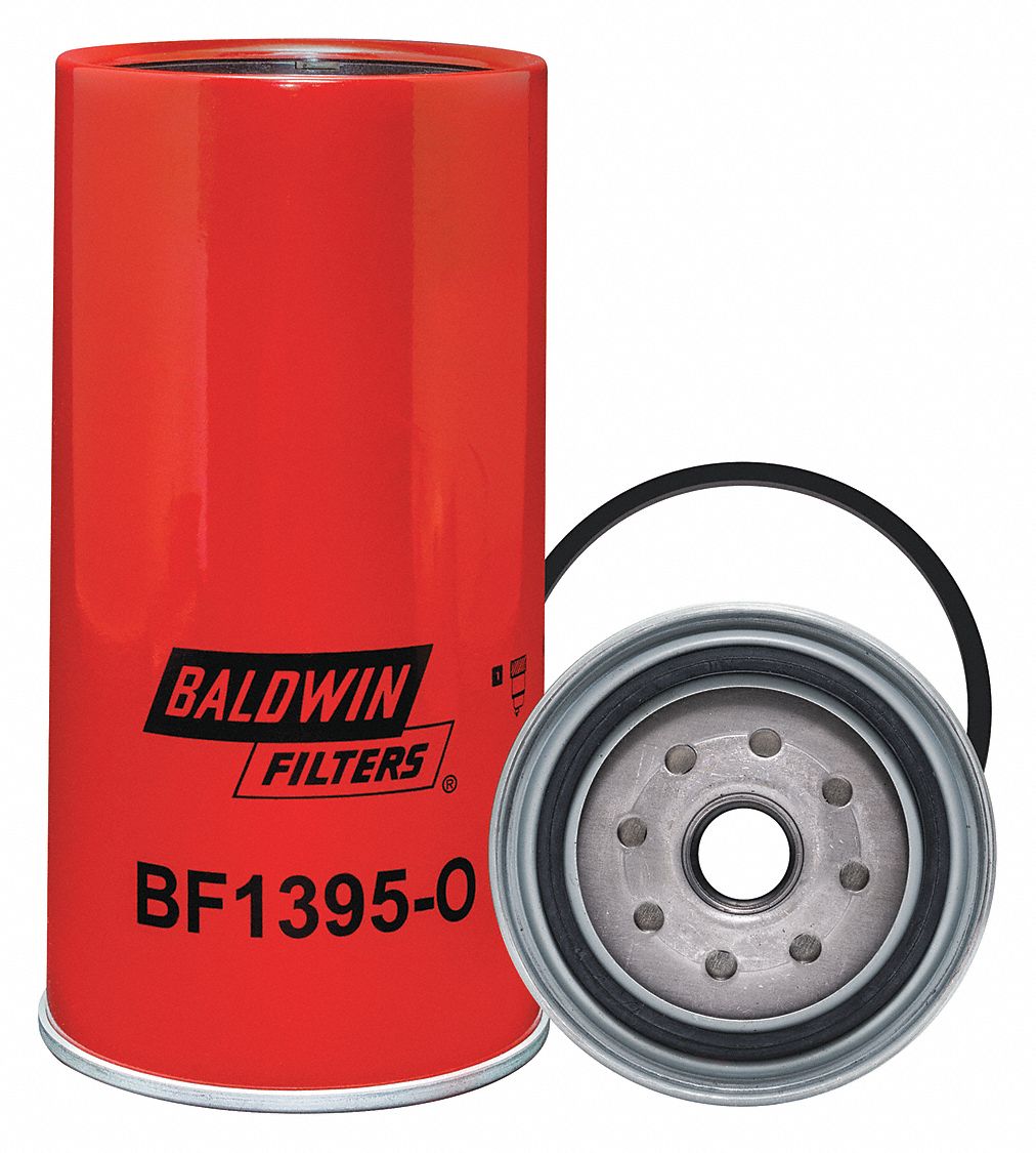 Fuel Filter: Spin-On, 4 7/16 in Outside Dia, 1"-14 Thread Size, Diesel Fuel, Diesel