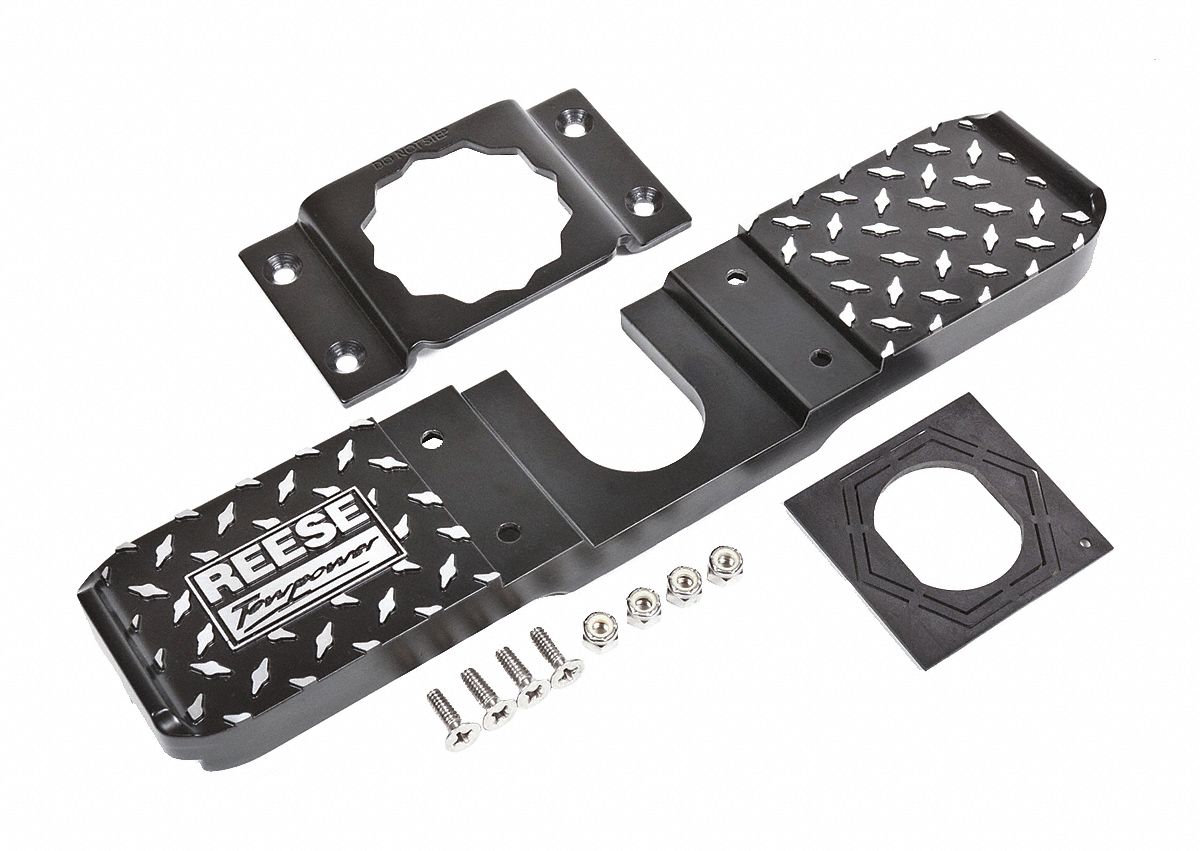REESE Hitch Step 3 1/2 in Overall Lg, 15 in Overall Wd, Stainless