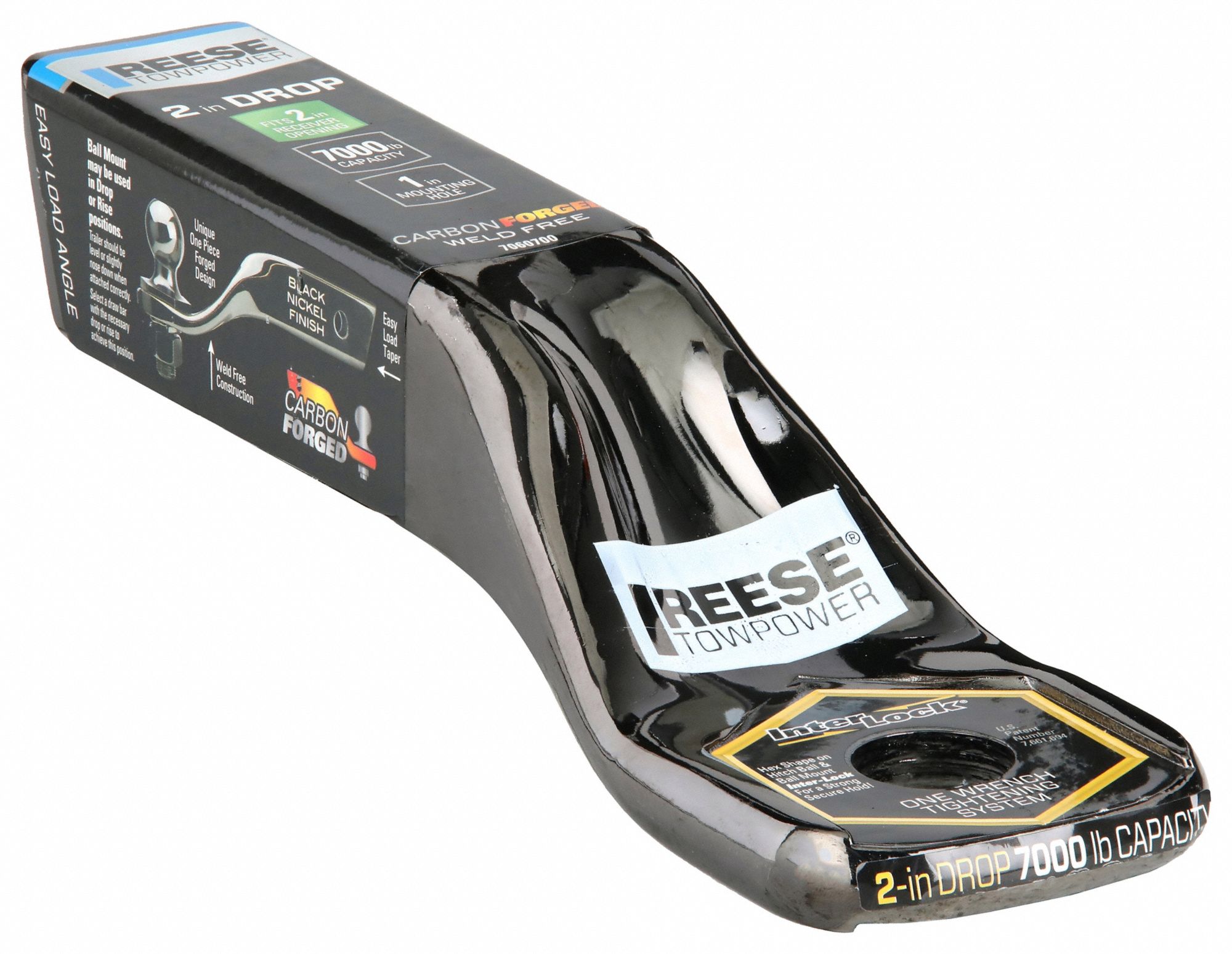 Forged Black Nickel Ball Mount: IV, 1 in Compatible Ball Shank Dia, Ball Mounts Ball Mount