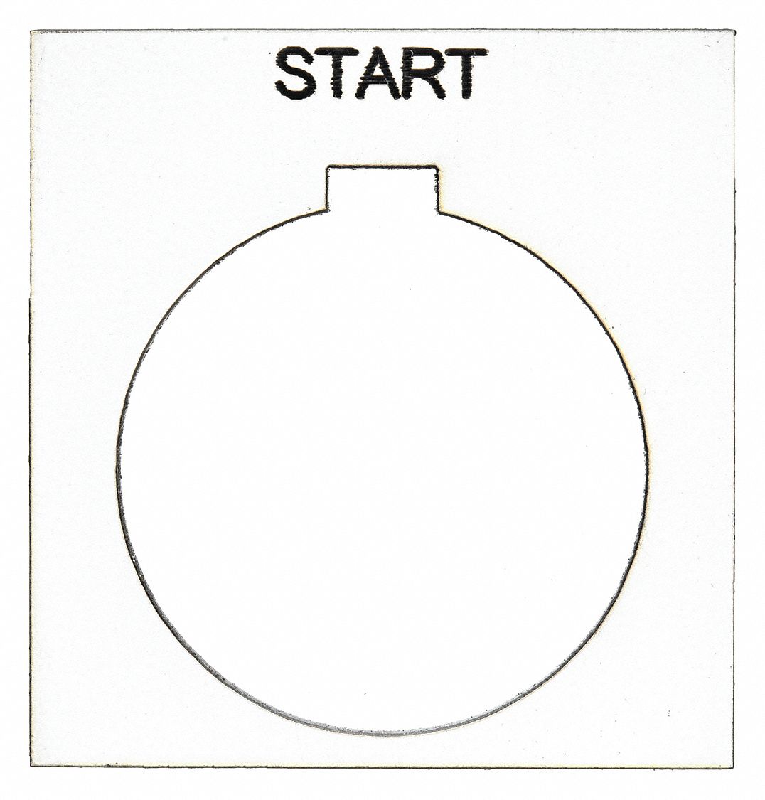 Legend Plate: 30 mm Panel Mounting Size, Square, 1 13/16 in Overall Ht x 1 13/16 in Overall Wd