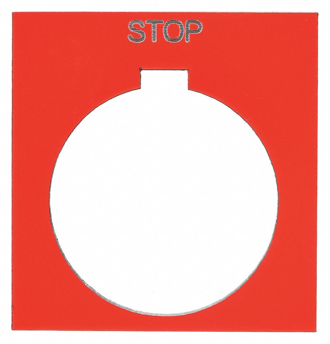 Legend Plate: 30 mm Panel Mounting Size, Square, 1 13/16 in Overall Ht x 1 13/16 in Overall Wd