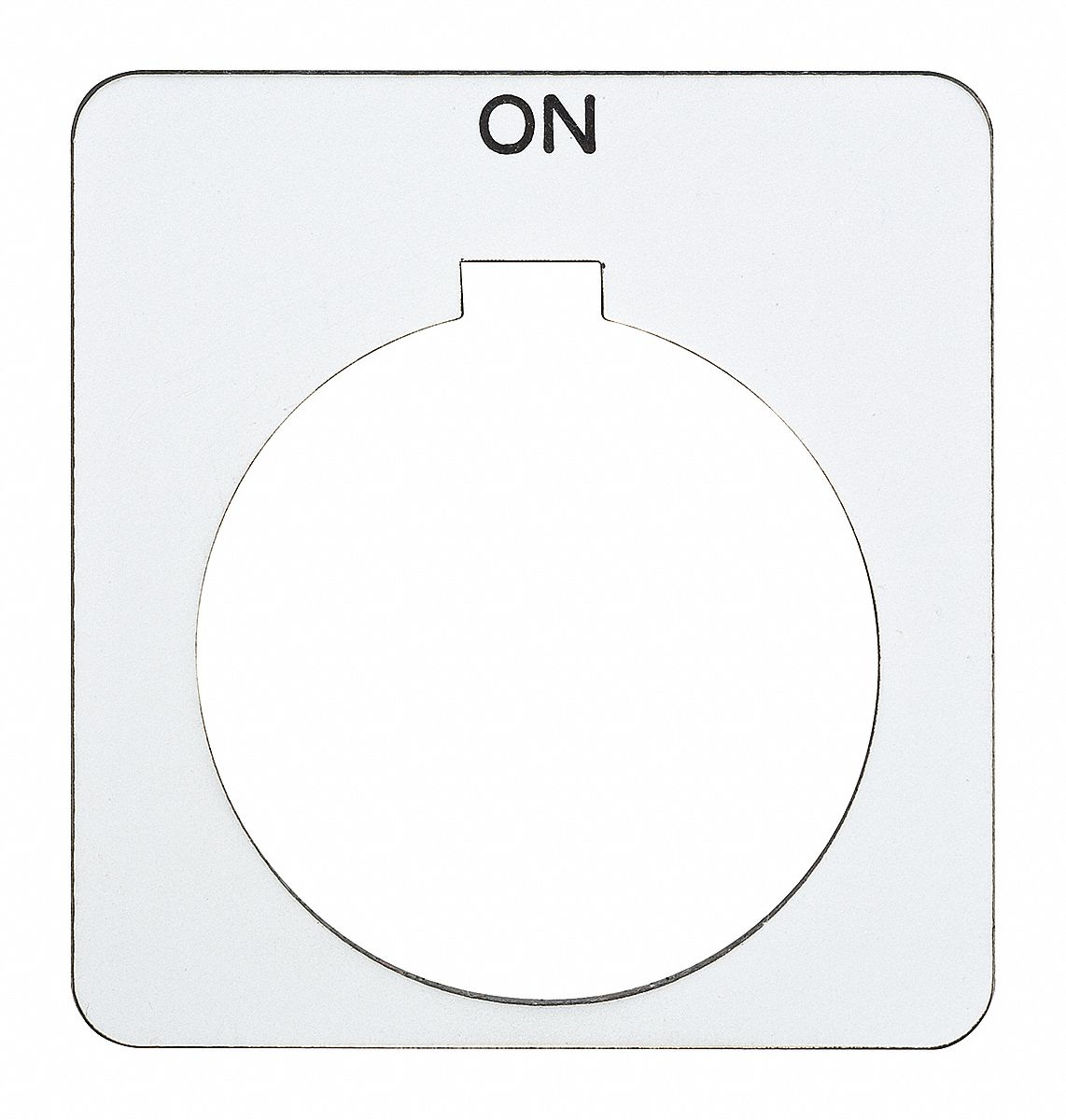 Legend Plate: 30 mm Panel Mounting Size, Square, 1 13/16 in Overall Ht x 1 13/16 in Overall Wd