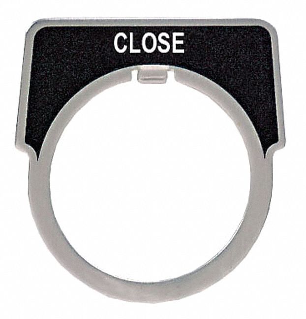 Legend Plate: 30 mm Panel Mounting Size, Half-Round, 1 3/4 in Overall Ht x 1 5/8 in Overall Wd