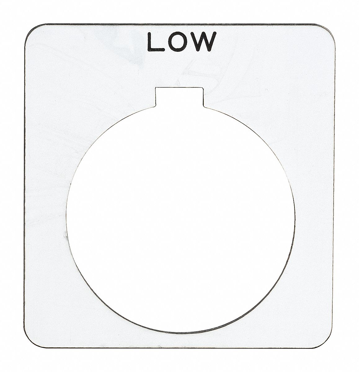 Legend Plate,  Low,  Black/White,  Square