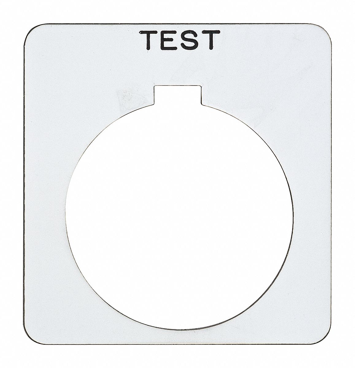 Legend Plate: 30 mm Panel Mounting Size, Square, 1 13/16 in Overall Ht x 1 13/16 in Overall Wd