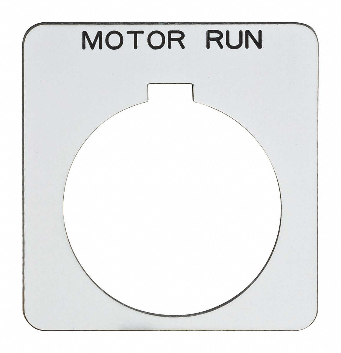 LegendPlate, MotorRun, Black/White, Square