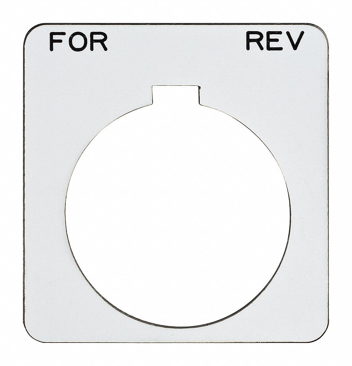 Legend Plate: 30 mm Panel Mounting Size, Square, 1 13/16 in Overall Ht x 1 13/16 in Overall Wd