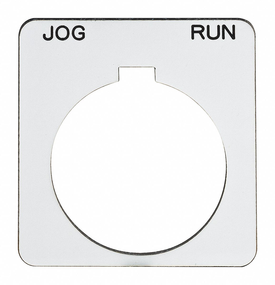 Legend Plate: 30 mm Panel Mounting Size, Square, 1 13/16 in Overall Ht x 1 13/16 in Overall Wd