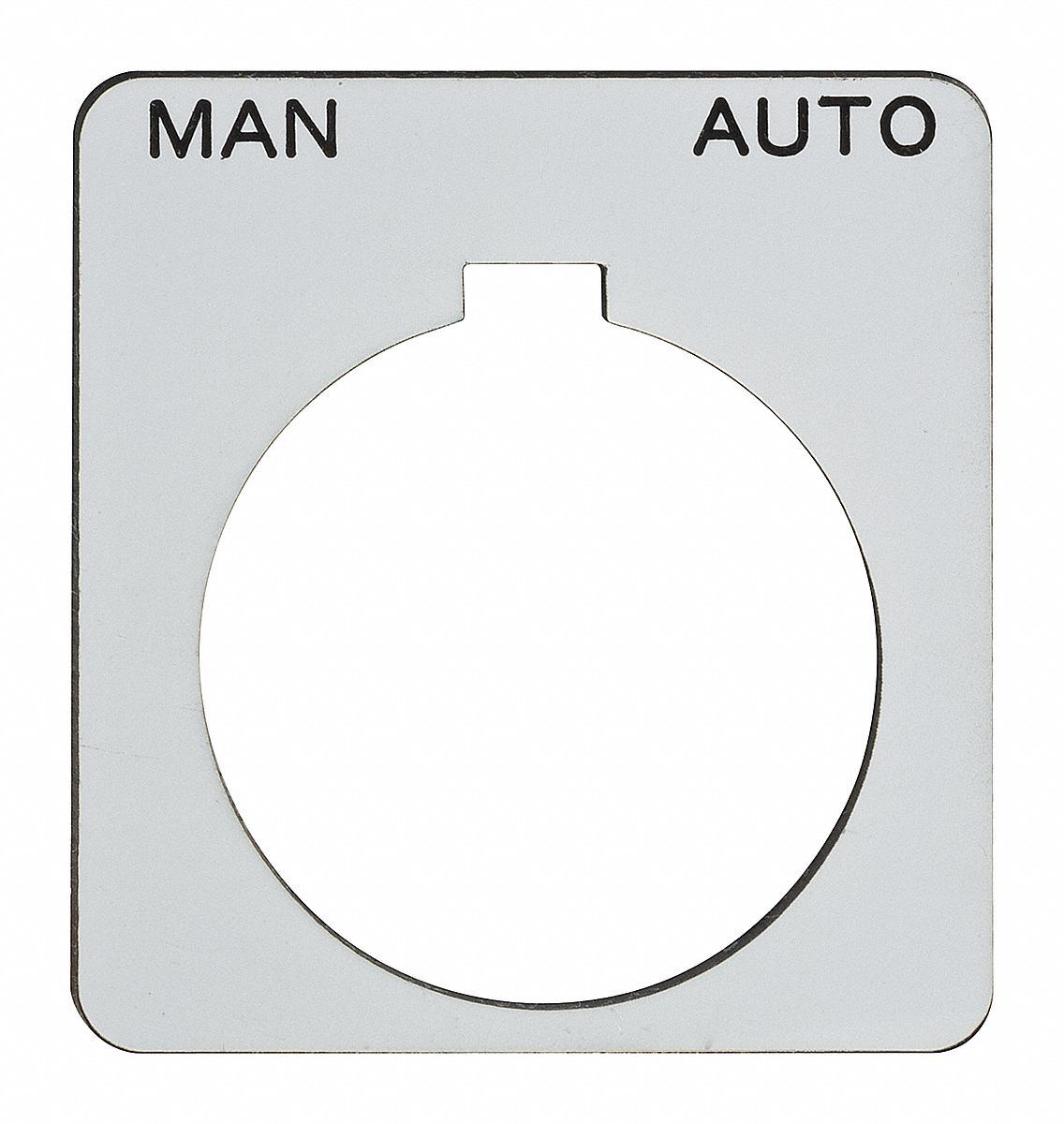 Legend Plate: 30 mm Panel Mounting Size, Square, 1 13/16 in Overall Ht x 1 13/16 in Overall Wd