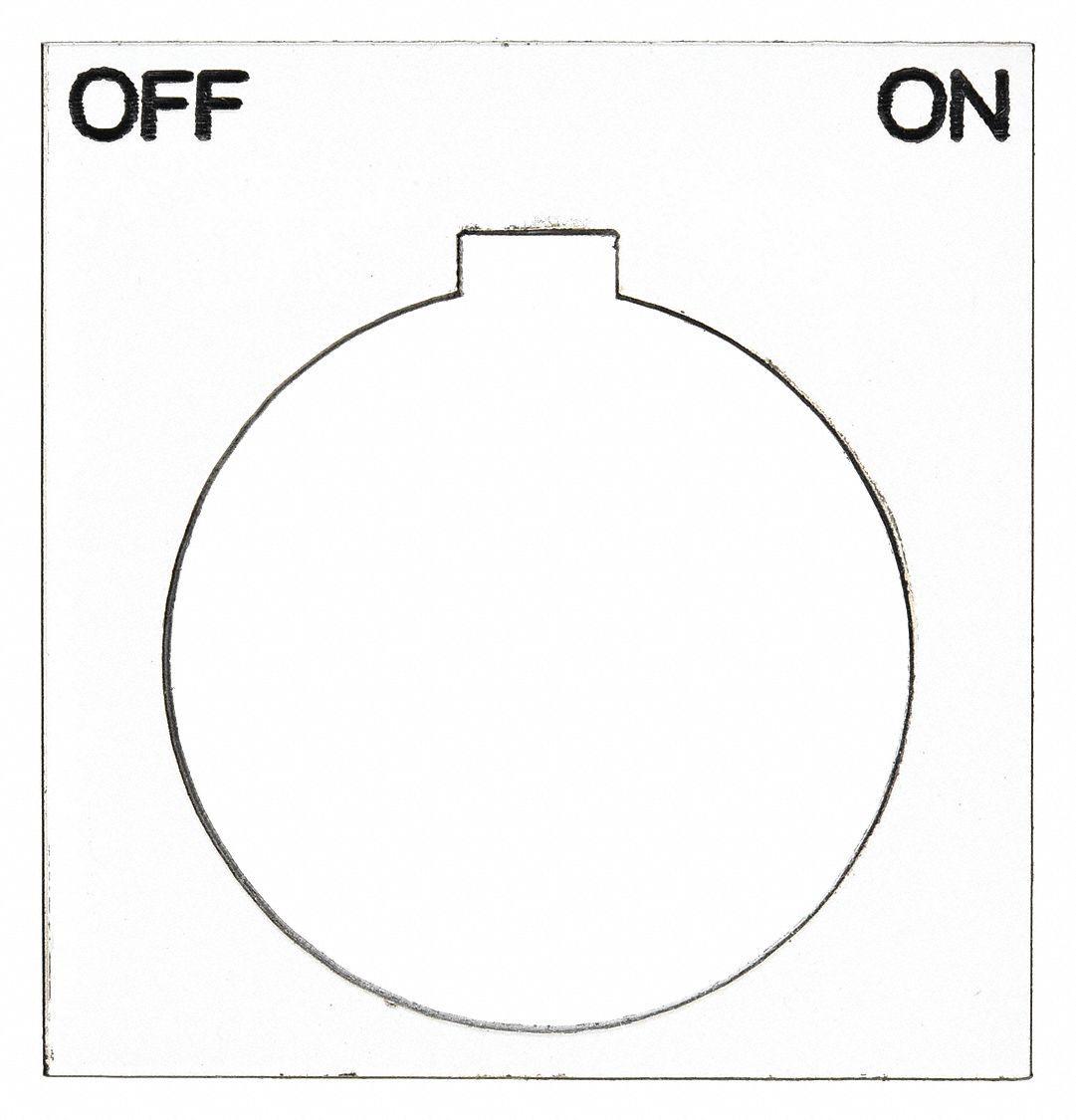 Legend Plate: 30 mm Panel Mounting Size, Square, 1 13/16 in Overall Ht x 1 13/16 in Overall Wd