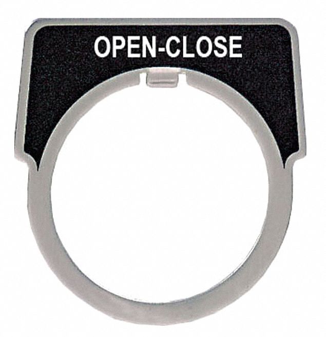 Legend Plate: 30 mm Panel Mounting Size, Half-Round, 1 3/4 in Overall Ht x 1 5/8 in Overall Wd