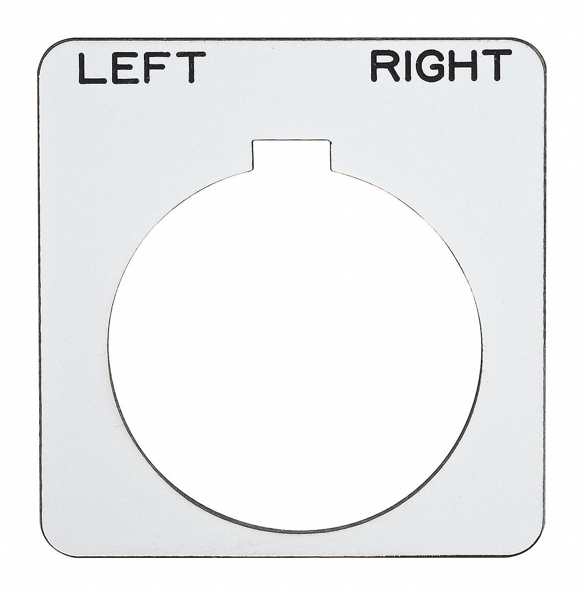 Legend Plate: 30 mm Panel Mounting Size, Square, 1 13/16 in Overall Ht x 1 13/16 in Overall Wd