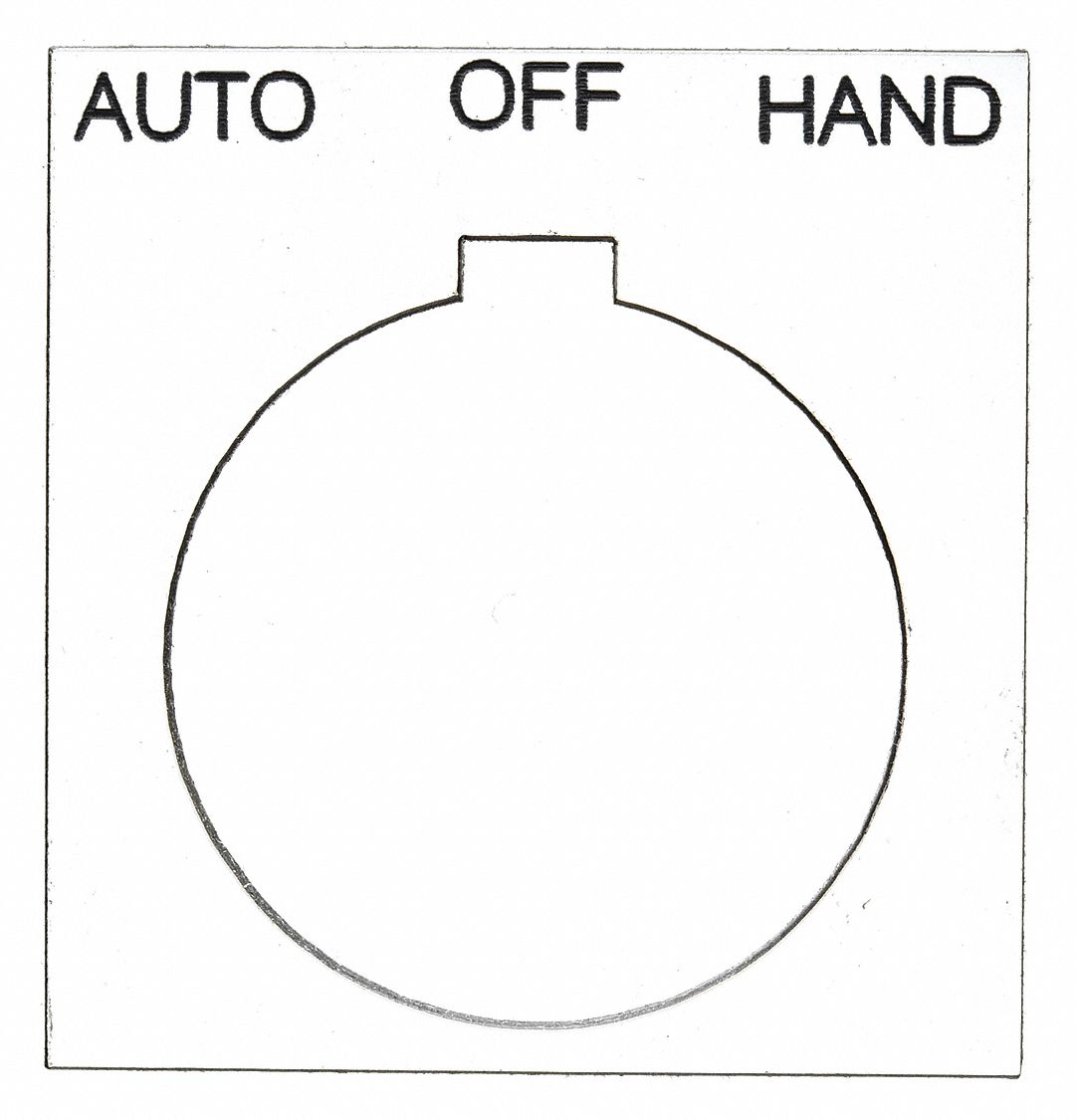 Legend Plate: 30 mm Panel Mounting Size, Square, 1 13/16 in Overall Ht x 1 13/16 in Overall Wd