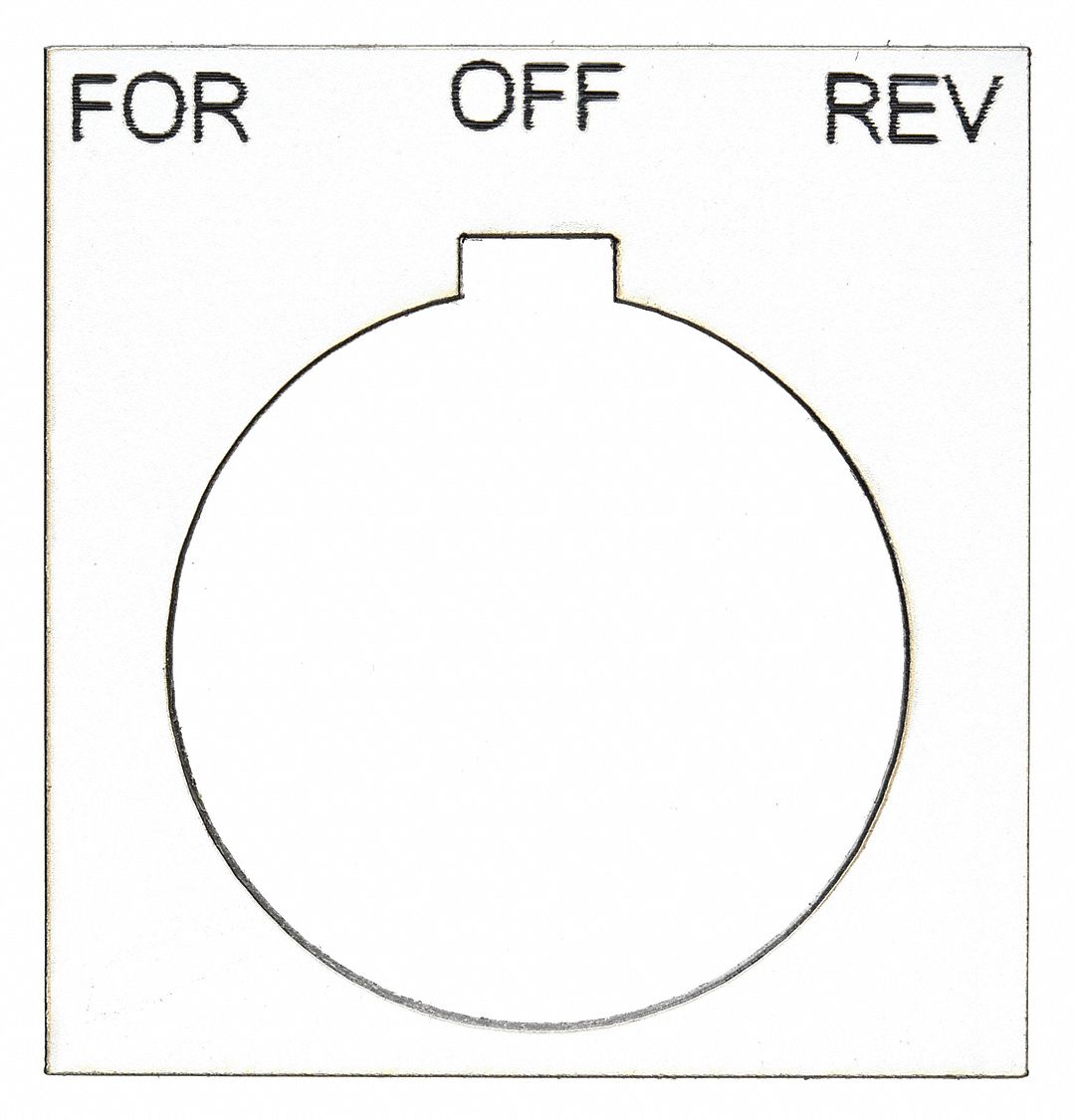 Legend Plate: 30 mm Panel Mounting Size, Square, 1 13/16 in Overall Ht x 1 13/16 in Overall Wd