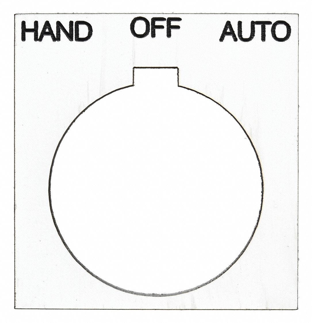 Legend Plate: 30 mm Panel Mounting Size, Square, 1 13/16 in Overall Ht x 1 13/16 in Overall Wd