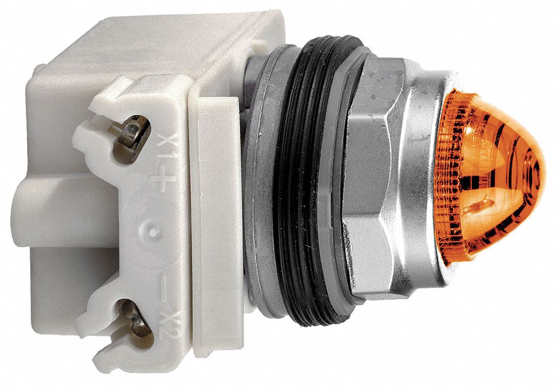 SCHNEIDER ELECTRIC Pilot Light Complete, 30 mm, 120V AC Voltage, Lamp Type Incandescent