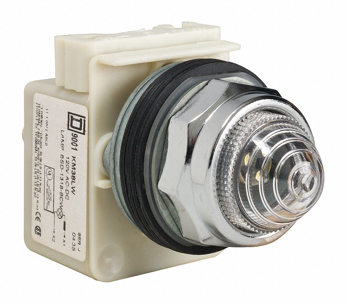 SCHNEIDER ELECTRIC Pilot Light Complete, 30 mm, 120V AC Voltage, Lamp