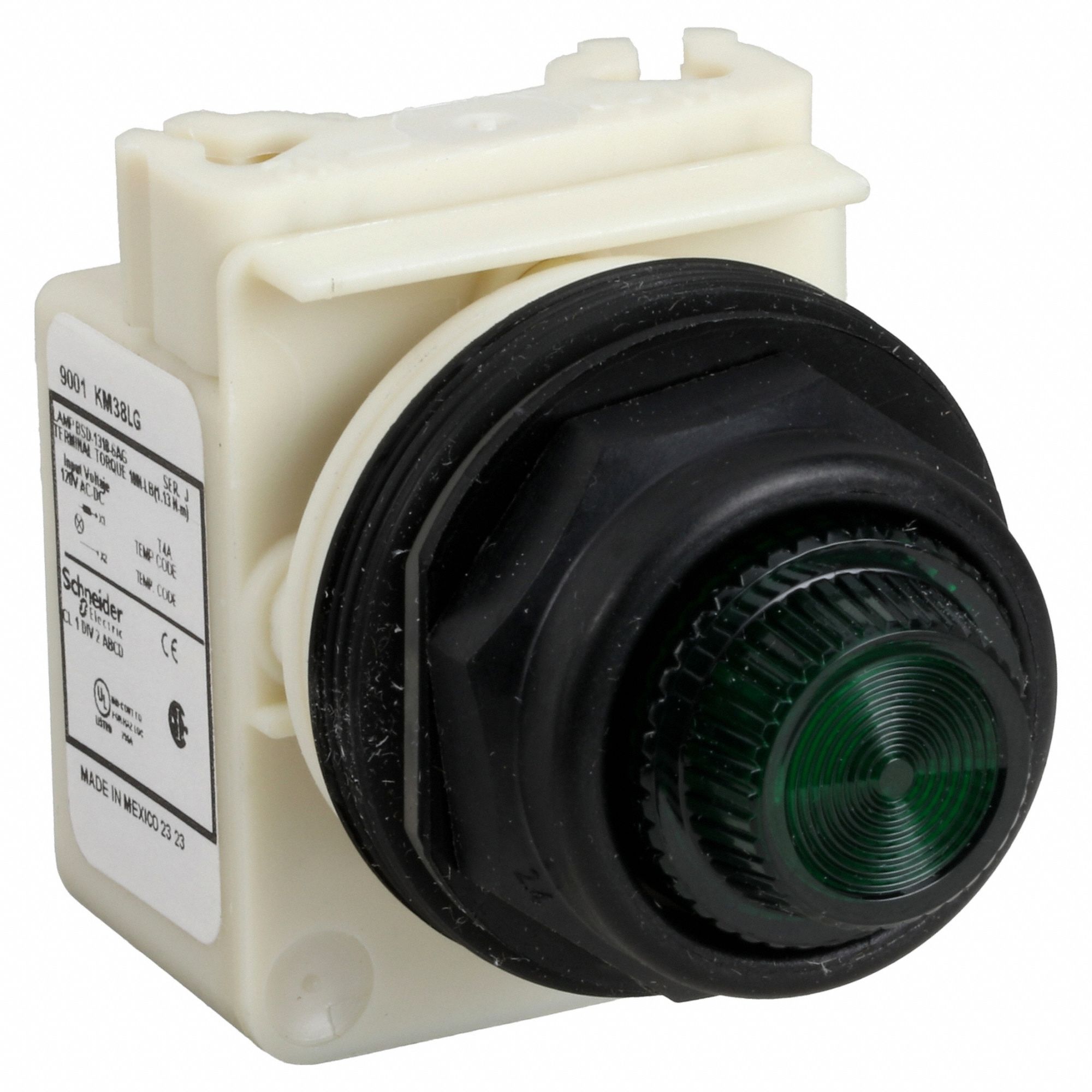 Pilot Light: 30 mm Panel Mounting Size, Green, LED, 9001SK Series