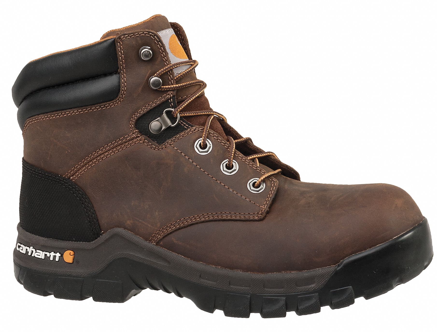 CARHARTT 6 in Work Boot, 9-1/2, Wide, Men's, Brown, Composite Toe Type ...