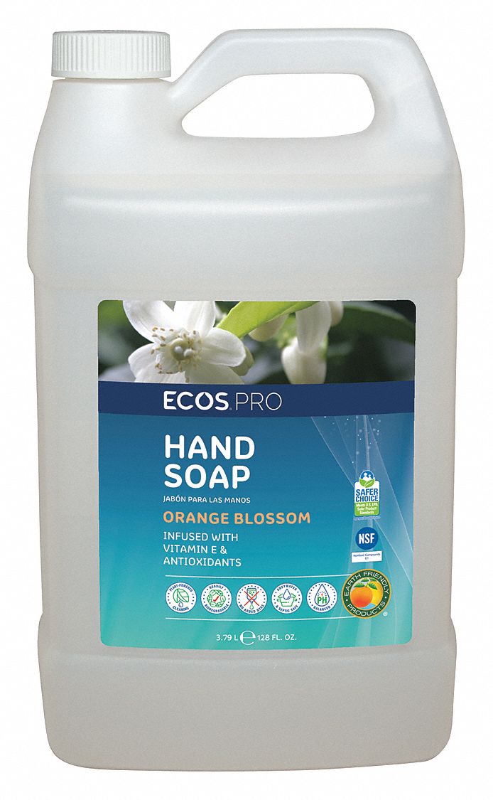 ECOS PRO Orange Blossom, Liquid, Hand Soap, 1 gal, Jug, Universal