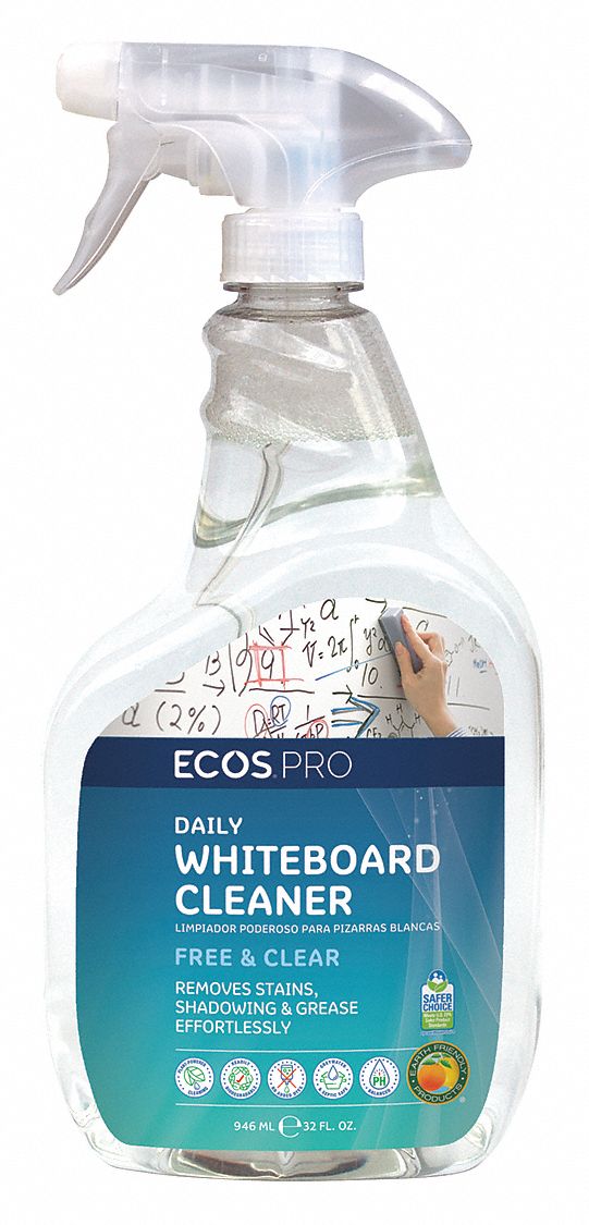 ECOS PRO, Dirt From Dry Erase Markers/Ink, 32 oz Size, Dry Erase Board Cleaner 45CA50PL9869/6
