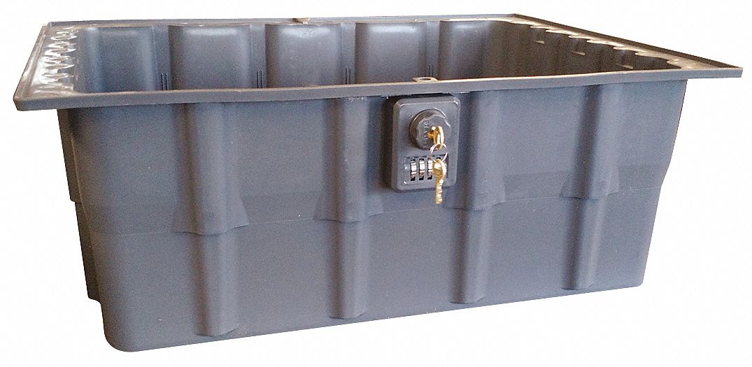 PropertyStorageTote, 23inL, 17.5inW, Gray