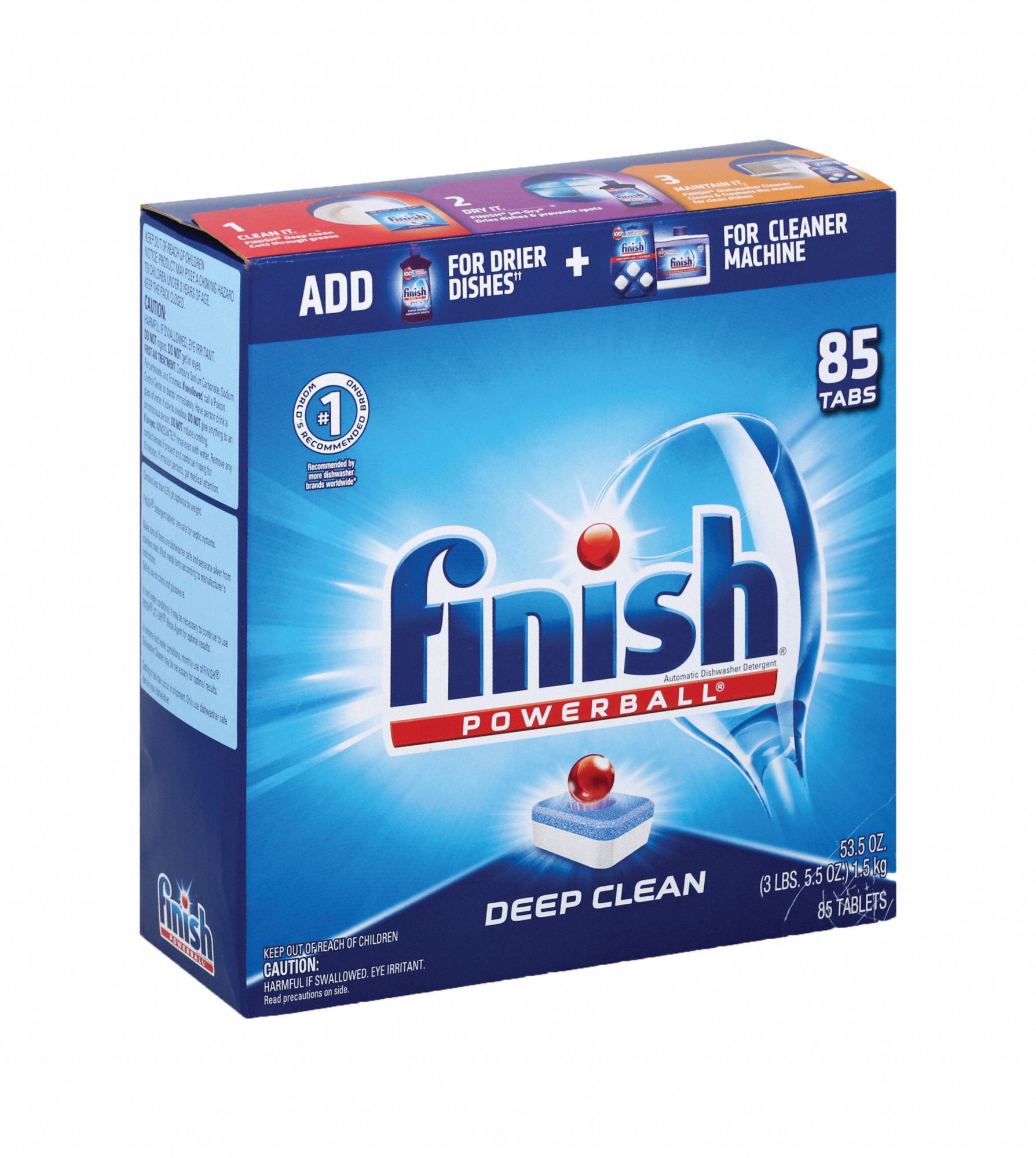 Dishwasher Detergent: Pacs, Box, 53.5 oz, Fresh, 4 PK
