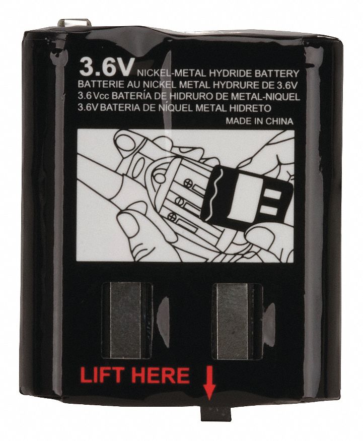 Rechargeable Battery: Batteries and Chargers, Portable, Mfr. No. T400, 2 1/4 in Lg (In.)