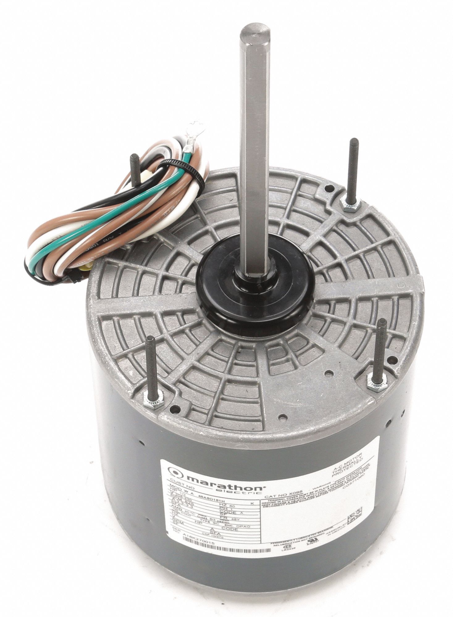 MARATHON MOTORS Condenser Fan Motor, 1/2 HP, 825 rpm, 60 ... grainger wiring diagrams 