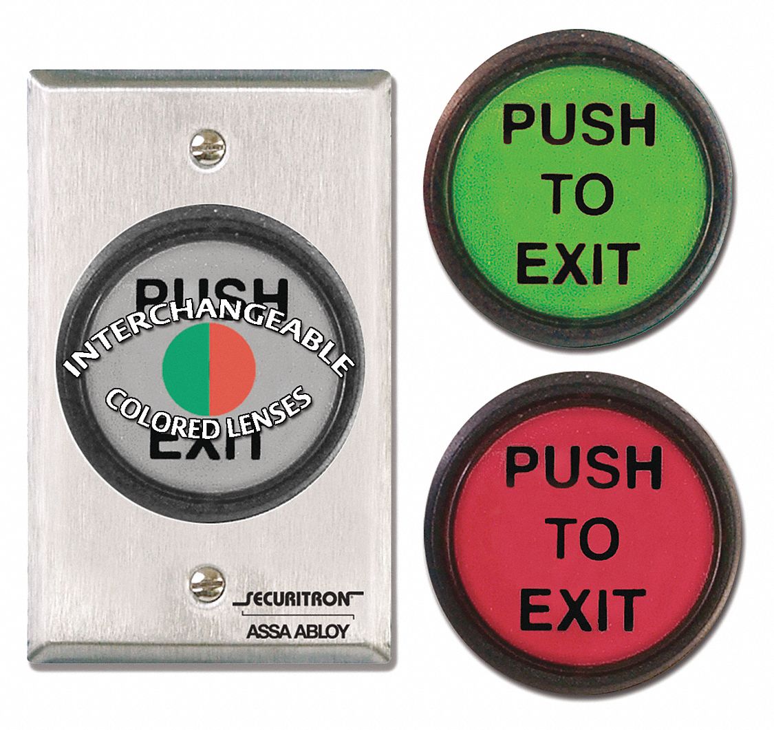 EXIT PUSH BUTTON,STAINLESS STEEL