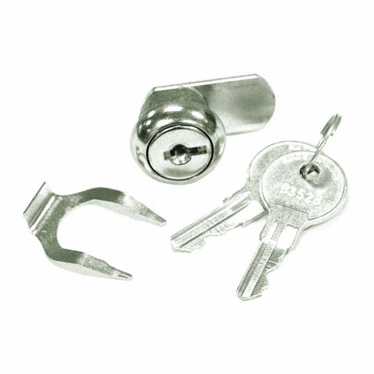 SECURITRON Disc Tumbler Keyed Cam Lock, Keyed Alike, For Material