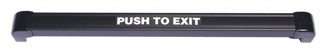 Panic Bar: 2 3/4 in Ht, 3 in Dp, 42 in Wd, ADA Compliant, Black, Black