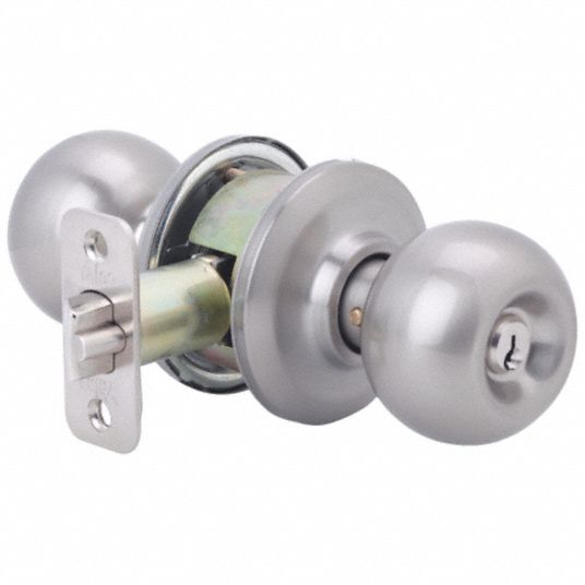 YALE Knob Lockset: 2, YH Collection Bridgeport, Satin Nickel, Kwikset  KW1/Schlage SC1, Different