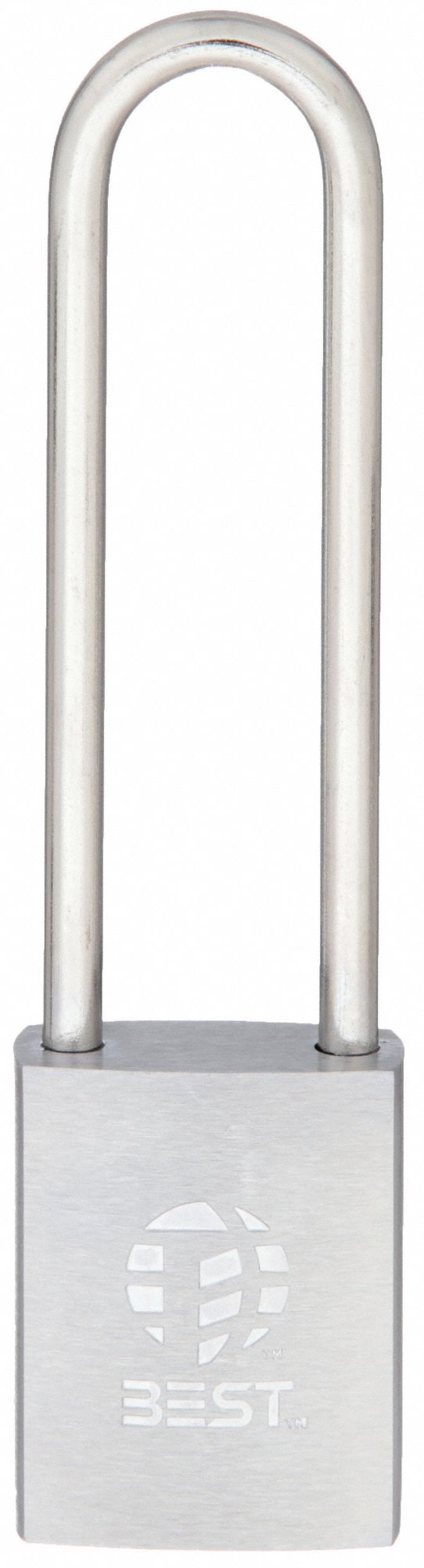 Padlock: 4 in Vertical Shackle Clearance, 7/8 in Horizontal Shackle Clearance, 1/4 in Shackle Dia