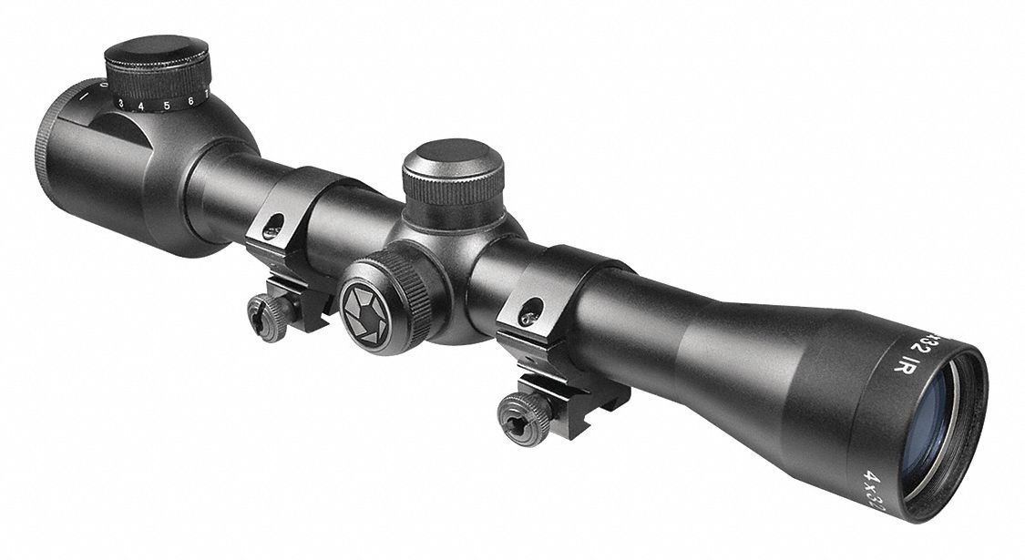 BARSKA, 4x, 32 mm Objective Lens, Rifle Scope 45CL95AC10037 Grainger